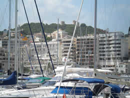 Palma Marina with Bellver Castle in background